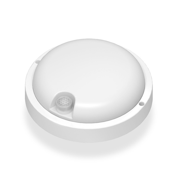 LED світильник з датчиком ІК IP54 круглий VIDEX 12W 5000K сенсорний білий 50614 фото