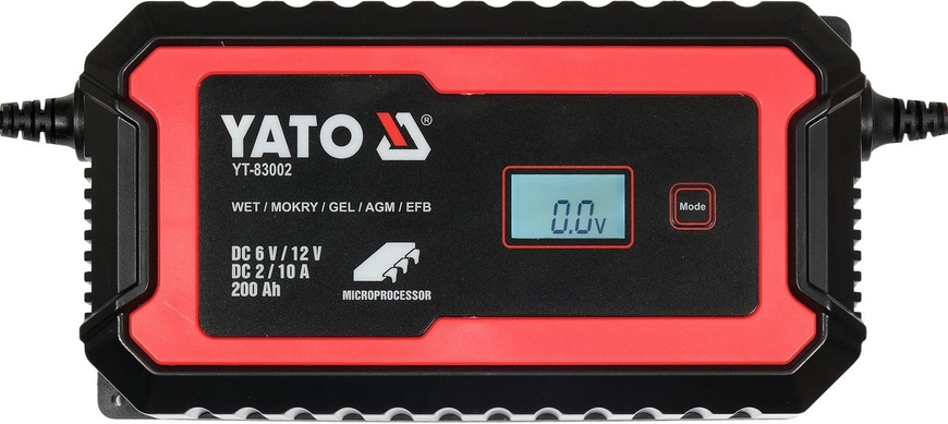 Зарядний  пристрій з LCD дисплеєм YATO YT-83002 для акумуляторів 6V/12V 51252 фото