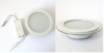 Светодиодный светильник GLASS RIM 456/1 12W Pure White круглый встроенный 26913 фото
