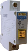 Светосигнальная арматура АсКО СЛ-2001 неоновая зеленая на DIN-рейку 05696 фото
