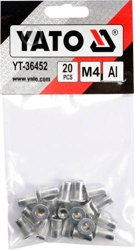 Нітрогайка алюмінієва YATO YT-36452 М4, І-11мм, 20шт 45547 фото