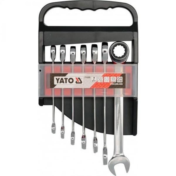 Набір ключів рожково-накидних YATO YT-0208 10-19 мм 7шт 46391 фото