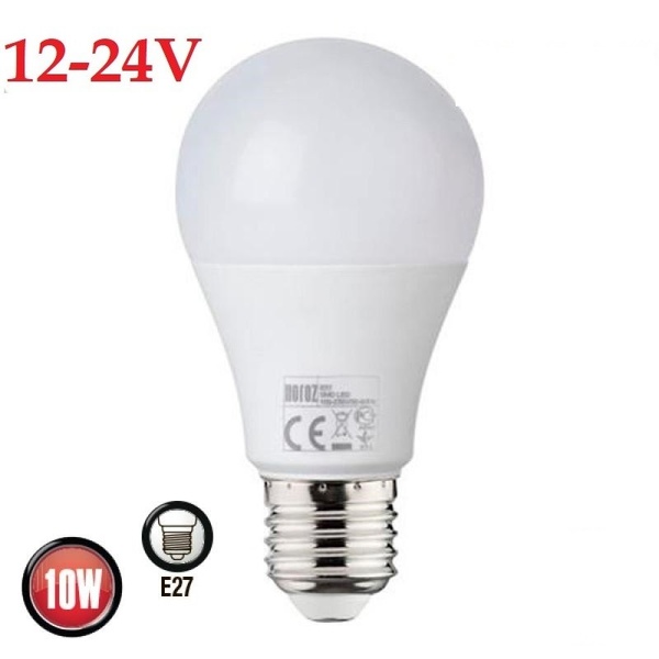 Лампа светодиодная Horoz METRO-1 10W 12-24V 4200K E27 44974 фото