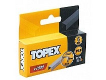 Скоби для степлера 4мм (TOPEX) тип ПРОФІ упаковка 500 шт. 10766 фото