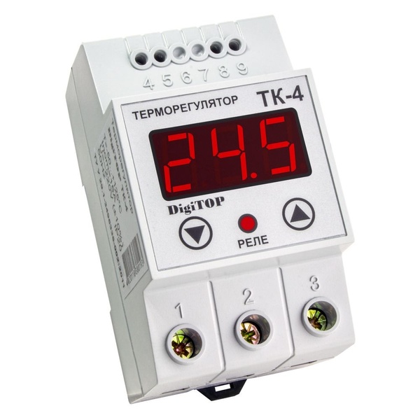 Терморегулятор ТК-4 16А, t -50*+125*. 1-кан. NC+NO 23133 фото