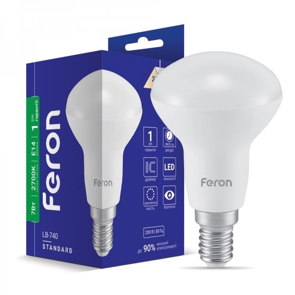 Лампа Feron LED LB-450 R50 230V 7W 540Lm E14 2700K 30621 фото