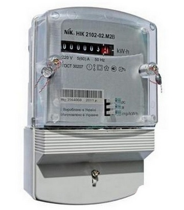 Счетчик электроэнергии 1-тарифный NIK 2102-02 м В, 560А, 1ф, електромм х 26225 фото