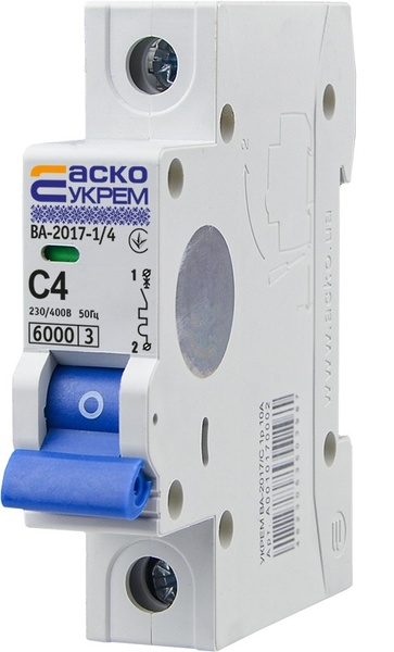 Автоматичний вимикач АсКО ВА2017 4А 1р С 40831 фото