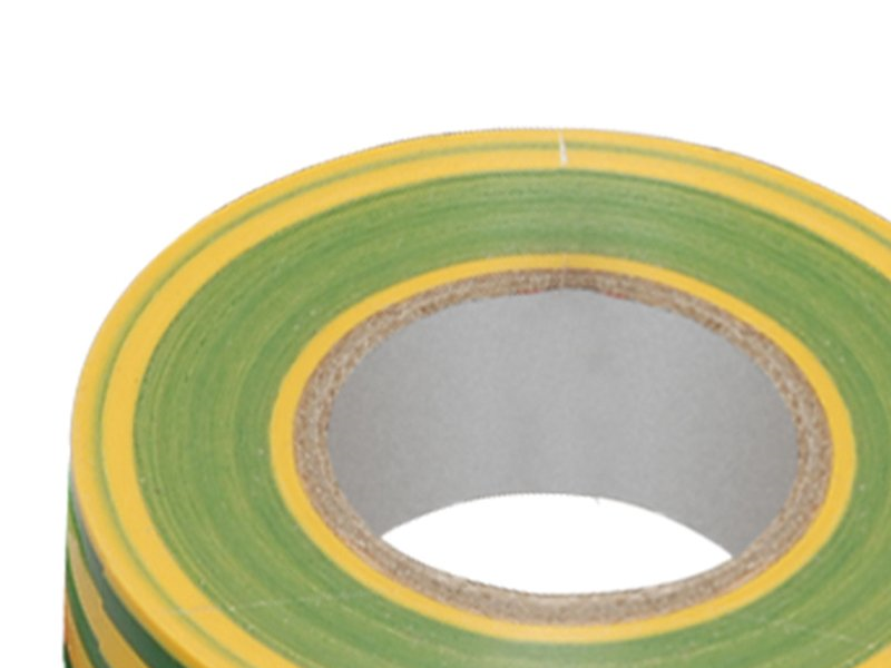 Изоляционная лента ПВХ АсКО 0,13х19х20м желто-зеленая. 27269 фото