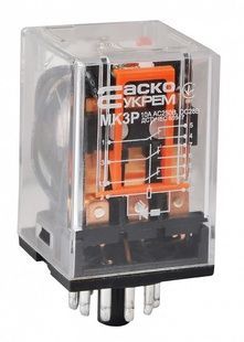 Реле малогабаритное АсКО MK3P 3p переменный ток 220V In-10А 06010 фото