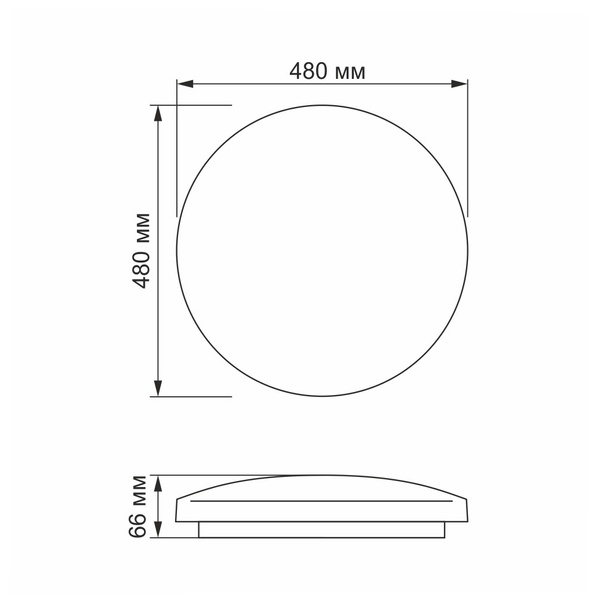 LED світильник настінно-стельовий круглий VIDEX 48W 4100K Матовий 50067 фото