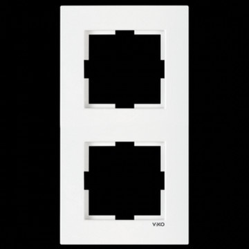 Рамка VIKO KARRE двійна вертикальна, біла 23499 фото
