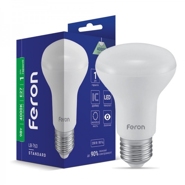 Лампа Feron LED LB-763 R63 230V 9W E27 4000K 38072 фото