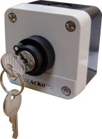 Пост одном сний перемикач 2-позиційний з ключем сКО XAL-B142Н29 IP65 з ключем 19636 фото