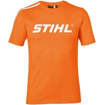 Оранжевая футболка с логотипом разм р L 45100 фото