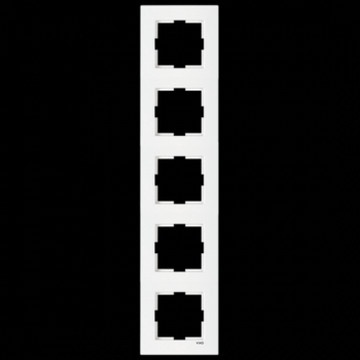Рамка Viko KARRE пятикратная вертикальная, белая 23501 фото