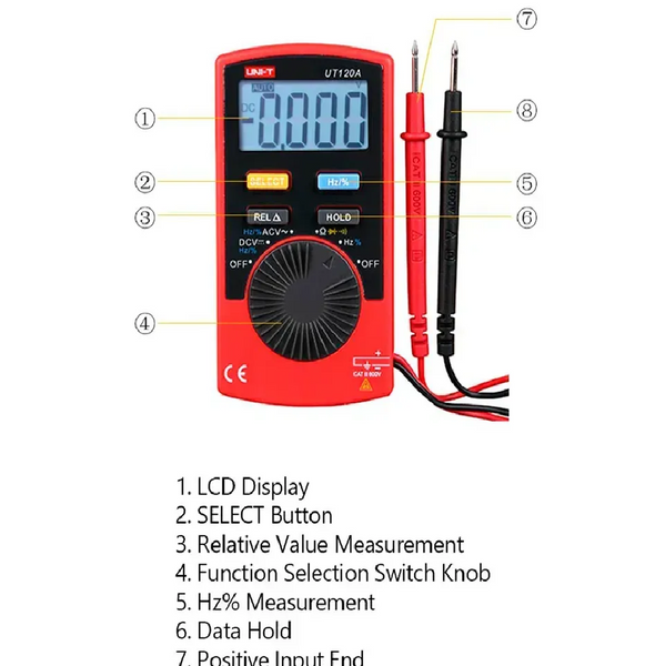 Мультиметр UNI-T UT120А кишеньковий 48160 фото