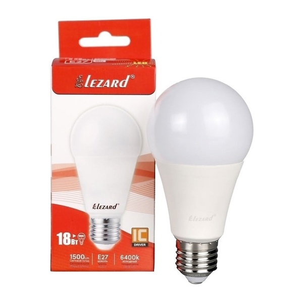 Світлодіодна лампа LED Lezard GLOB A60 18W 4200K E27 220V 44925 фото
