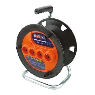 Котушка кабельна 4-гннізда з Заземленням 16А 250V HOROZ 800-400-012 48800 фото