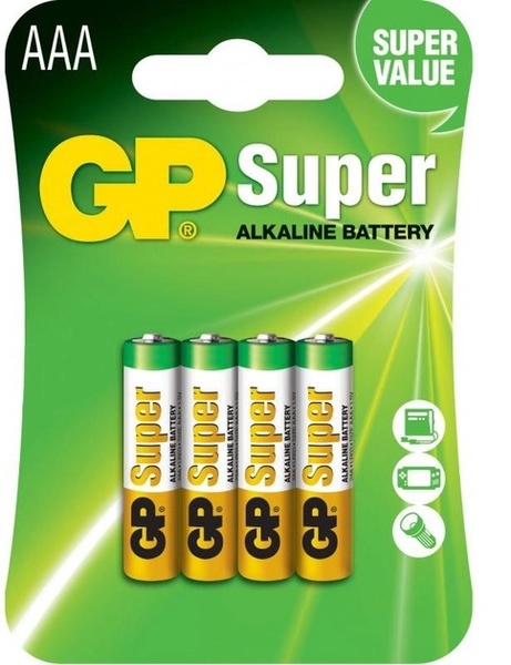 Батарейка GP SUPER ALKALINE 24A-S2 лужна LR03, AAA 35460 фото