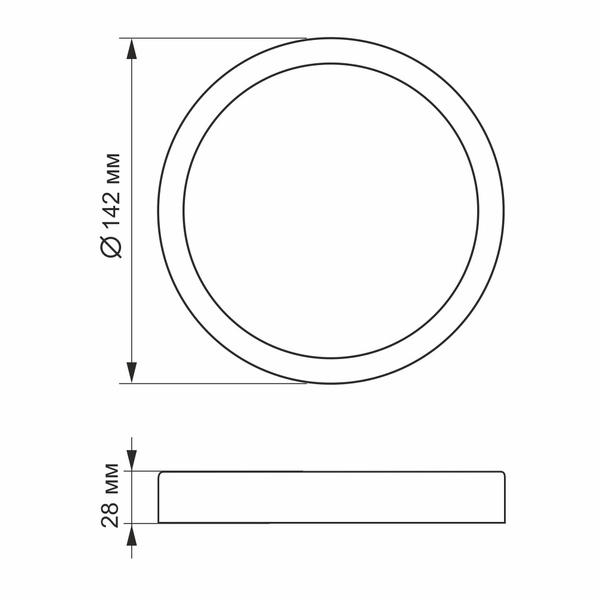 LED Світильник круглий накладний VIDEX 12W 5000K White 50062 фото