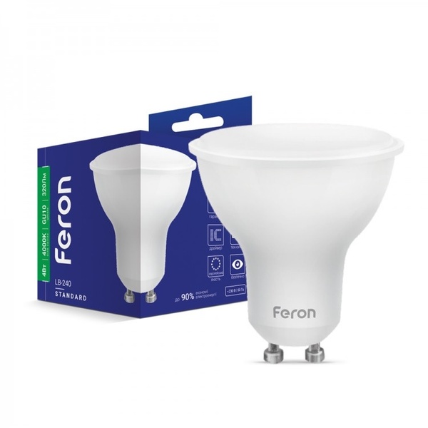 Лампа Feron LED LB-240 MRG GU10 230V 4W 4000K 36134 фото
