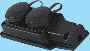 Розетка кутова LEZARD 106-0400-104 з заглушкою каучук 23337 фото