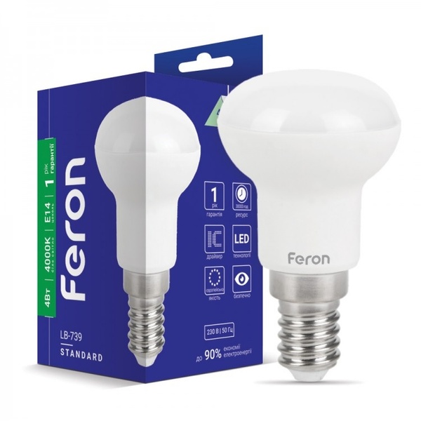 Лампа Feron LED LB-739 R39 230V 4W 320Lm E14 4000K 30620 фото
