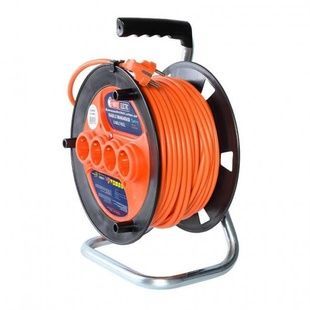 Подовжувач на котушці 50мм 4-гннізда з Заземленням 16А 250V HOROZ 800-450-012 48803 фото
