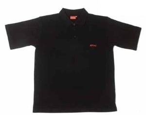 Рубашка поло черная с логотипом разм р L 31120 фото