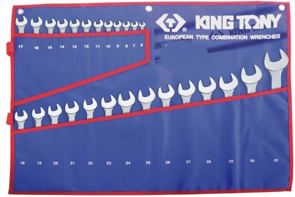 Набор ключей ком и King Tony 1222MRN, 6-32 м , чехол из теторона, 15 предм 37039 фото