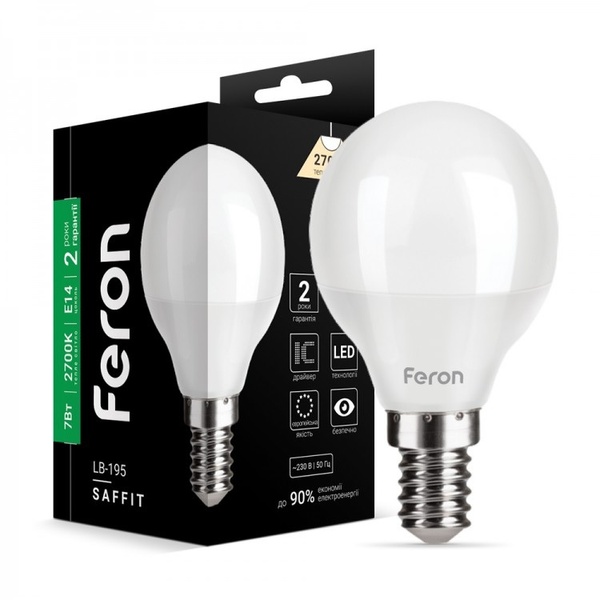 Лампа Feron LED LB-195 Р45 230V 7W 700Lm E14 2700K 37267 фото