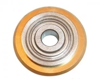Зміний ріжучий диск для плиткоріза з підшипником, титанове покриття Haisser 22х5х2мм 45654 фото