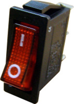 Переключатель приборный (YL202-01) 1-клавишный 2-позиционный с подсветкой 13104 фото