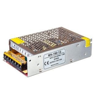 Блок живлення для світлодіодної стрічки 12V, IP20, MN-15A - 180W 31987 фото