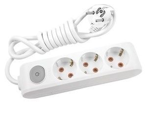 Подовжувач із заземленням VIKO by Panasonic Multi-Let 3 гнізда 3м з кнопкою 49600 фото
