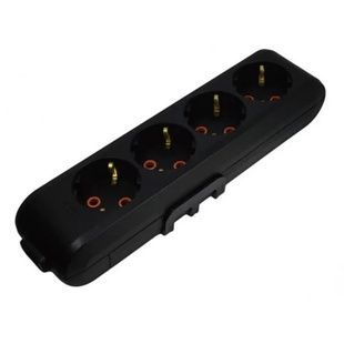 Касета 4-гнізда VIKO Multi-let з з / к чорна 41627 фото