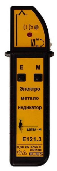 Сигналізатор скритої електропроводки та металу Е121.3 Дятел 31021 фото