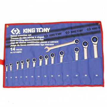 Набір ключів ком і з трещеткой Kіng Tony 12114MRN 8-24 м 14од. 40599 фото