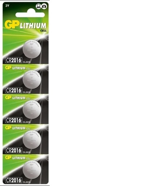 Батарейка GP дискова Lithium Button Cell 3.0V CR2016-8U5 літієві 35914 фото