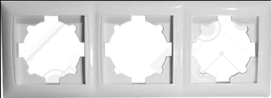 Рамка 3-местная ТМ220-Титан белая 35744 фото