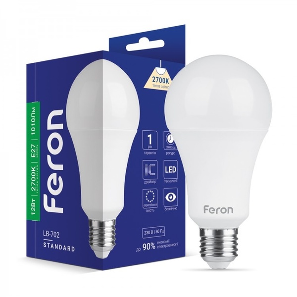 Лампа Feron LED LB-702 A60 230V 12W E27 2700K 33721 фото
