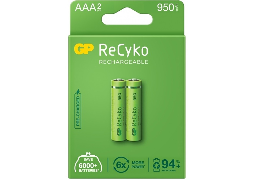 Акумулятор GP ReСyko Rechargeable AAA 1000mAh, 2шт.  38488 фото