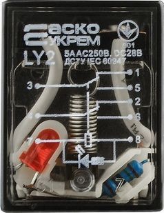 Реле малогабаритное АсКО LY2 2p переменный ток 220V In-10А 05998 фото