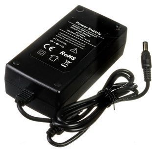 Блок живлення пластиковий 12V 8.3А - 100W зі штекером та кабелем 5.5х2.5 мм 40695 фото