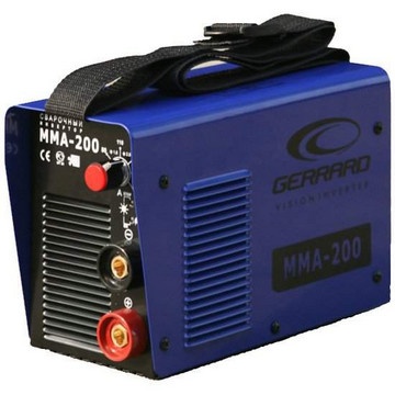 Инвертор сварочный Gerrard MMA-200 20-200A 220в электрод 1,6-5,0 мм 6,5кг, экран 31982 фото