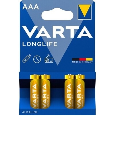 Батарейка Varta Longlife AAA BLI 4 Alkaline, 4 шт 48867 фото