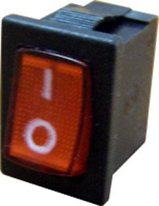 Переключатель приборный (YL211-02 АсКО) 1-клавишный 2-позиционный с подсветкой 05646 фото