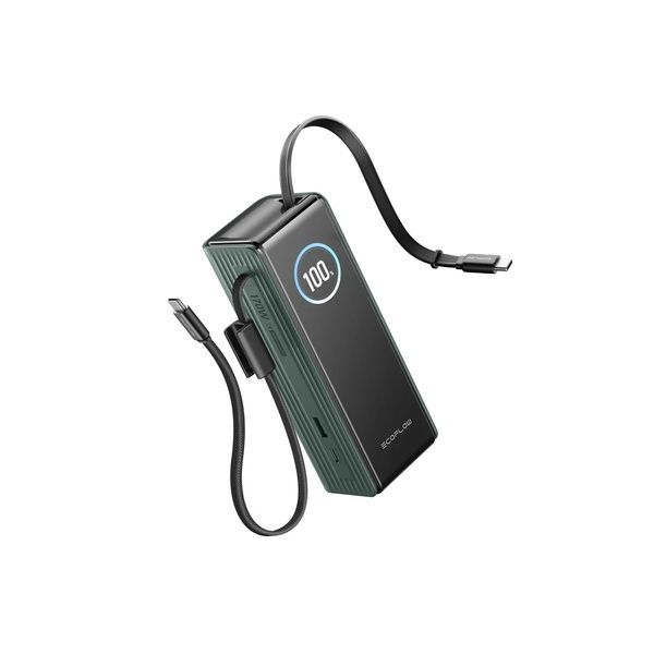 Павербанк EcoFlow RAPID Power Bank з кабелями 25000mAh зелений EF-RAPID25K100W-G-EU фото