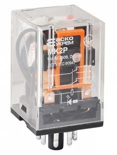 Реле малогабаритное АсКО MK2P 2p переменней ток 220V In-10А 06008 фото